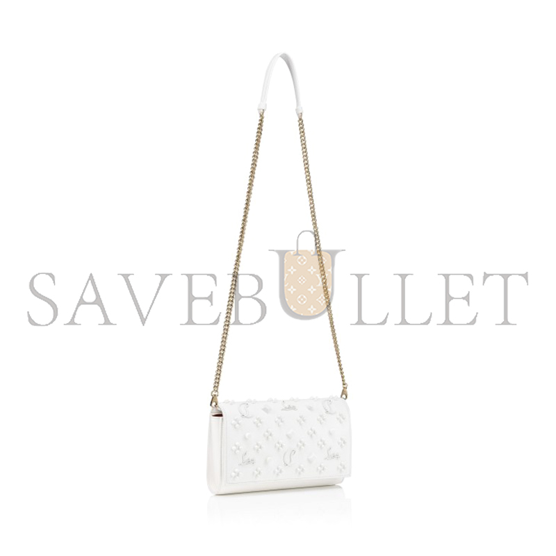 Chr1st1an louboutin paloma clutch grained calf leather and spikes 1175018w240 (23*14.5*5cm)